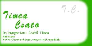 timea csato business card